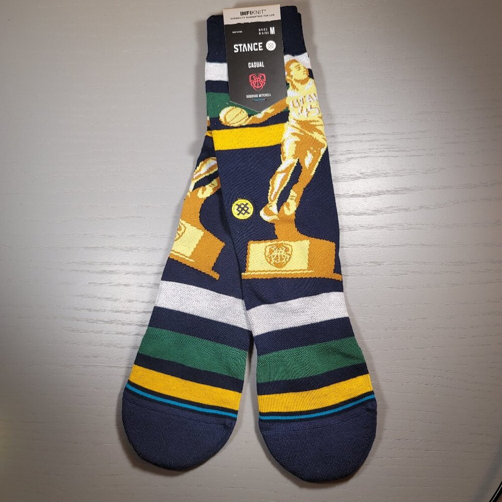 Stance Donovan Mitchell "Spida Dunk" Crew Socks NBA Utah Jazz Unisex Size Medium
